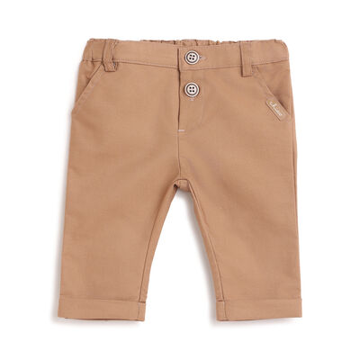 Boys Light Brown Solid Trouser